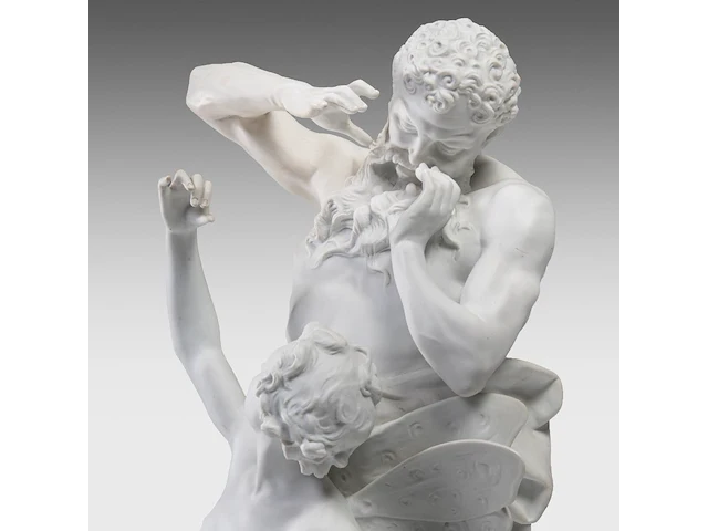 Luca madrassi (1848-1919), aeolus teaching his son zephyr how to blow the winds, biscuit group 82 cm. (32.28 in.) - afbeelding 2 van  12