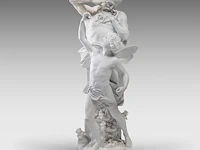 Luca madrassi (1848-1919), aeolus teaching his son zephyr how to blow the winds, biscuit group 82 cm. (32.28 in.) - afbeelding 5 van  12