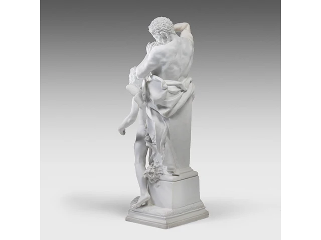 Luca madrassi (1848-1919), aeolus teaching his son zephyr how to blow the winds, biscuit group 82 cm. (32.28 in.) - afbeelding 8 van  12