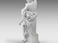 Luca madrassi (1848-1919), aeolus teaching his son zephyr how to blow the winds, biscuit group 82 cm. (32.28 in.) - afbeelding 8 van  12