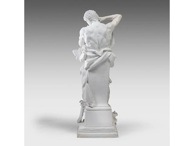 Luca madrassi (1848-1919), aeolus teaching his son zephyr how to blow the winds, biscuit group 82 cm. (32.28 in.) - afbeelding 9 van  12