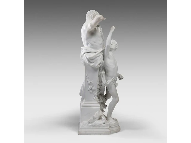Luca madrassi (1848-1919), aeolus teaching his son zephyr how to blow the winds, biscuit group 82 cm. (32.28 in.) - afbeelding 10 van  12
