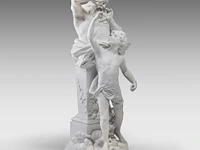 Luca madrassi (1848-1919), aeolus teaching his son zephyr how to blow the winds, biscuit group 82 cm. (32.28 in.) - afbeelding 11 van  12