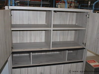 Lucca barkast in millenium eik lichtgrijs + zwart k541 - afbeelding 2 van  2