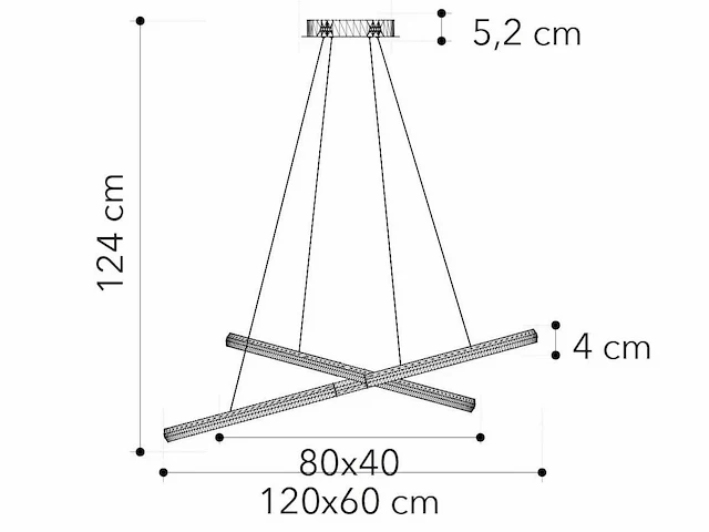 Luce ambiente clarke design hang lamp 120 cm - afbeelding 5 van  10