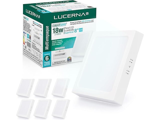 Lucerna led-plafondlamp, 6 stuks - afbeelding 1 van  5
