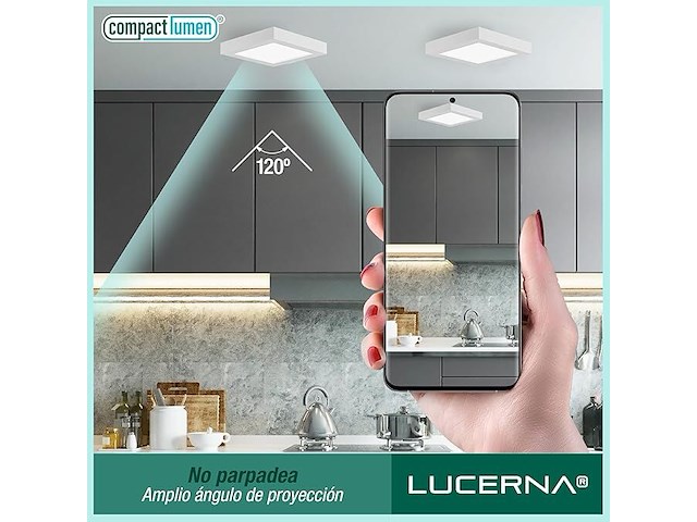 Lucerna led-plafondlamp, 6 stuks - afbeelding 4 van  5