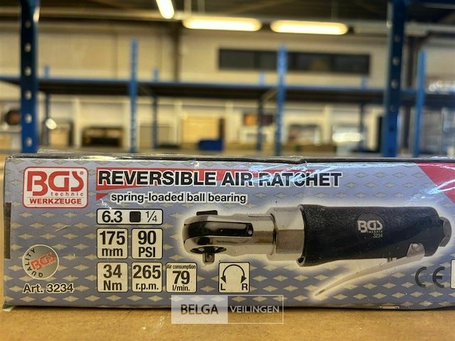 Lucht ratelsleutel 6,3 mm (1/4") 34 nm - afbeelding 2 van  2