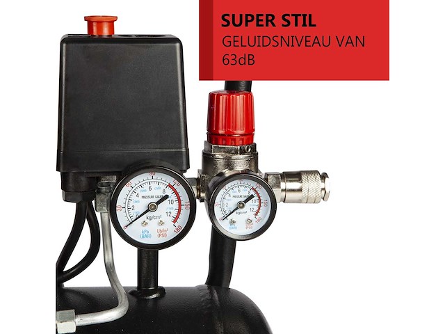 Luchtcompressor kibani 24l black - afbeelding 2 van  7