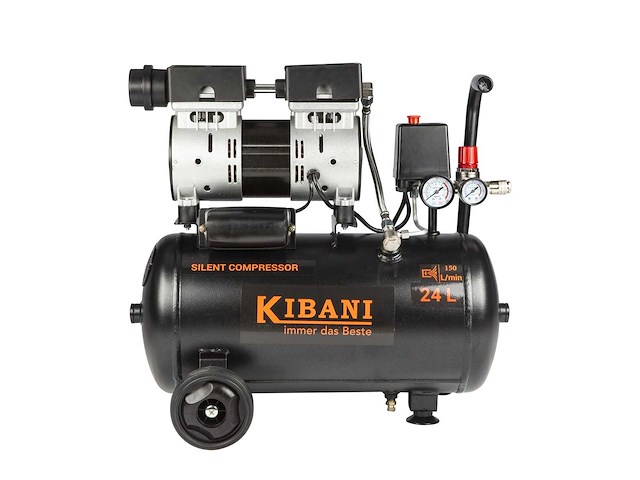 Luchtcompressor kibani 24l black - afbeelding 7 van  7