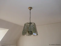Luchter in koper en glas