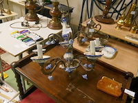 Luchter in porselein en koper - afbeelding 1 van  2