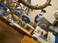 Luchter in porselein en koper - afbeelding 2 van  2