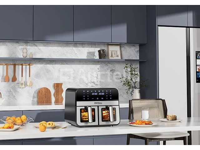 Luchtfriteuse 9l 2500w twee kamers 4,5l + lcd-scherm - afbeelding 1 van  3