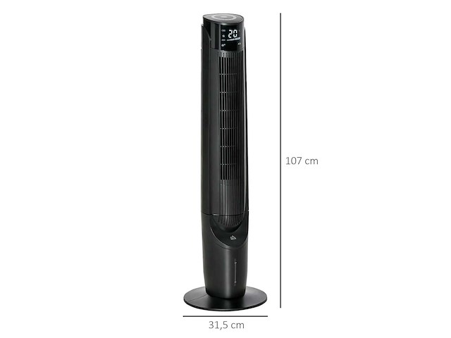 Luchtkoeler en kolomventilator 4 modi 3 versnellingen, afstandsbediening, timer, oscillerend - afbeelding 3 van  5