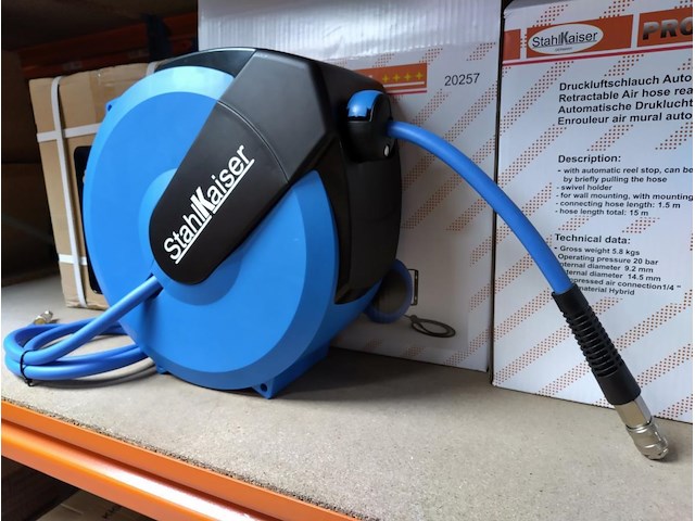 Luchtslanghaspel 15 meter, 20 bar - afbeelding 2 van  8