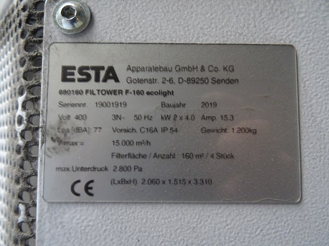 Luchtzuivering esta - afbeelding 5 van  6