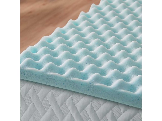 Lucid matrastopper – 5 cm gel traagschuim-matrasoplegger, ergonomisch gegolfd en ademend, oeko-tex, 160 x 190 cm - afbeelding 2 van  2