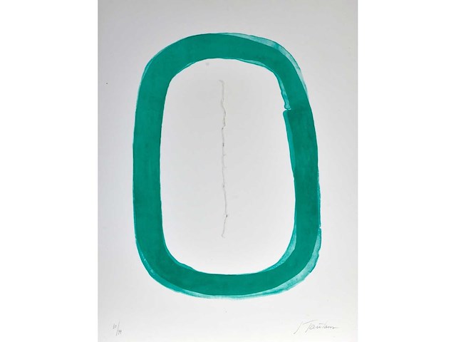 Lucio fontana - concetto spaziale - kleurenaquatint - afbeelding 1 van  6