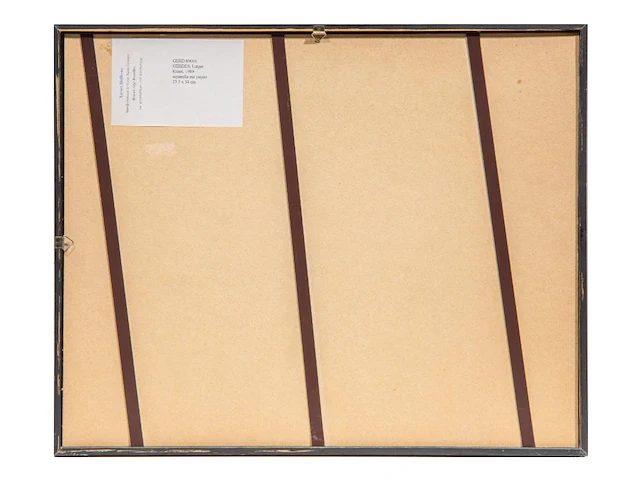 Ludger gerdes (1954-2008), 'kunst', 1989, watercolour on paper, 23.5 x 34 cm. (9 1/4 x 13.39 in.), frame: 34.5 x 42.5 cm. (13.58 x 16.73 in.) - afbeelding 3 van  4