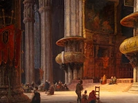 Ludwig mecklenburg (1820-1882), the interior of the cathedral of milan, 1853, oil on canvas, 145 x 105 cm. (57.09 x 41.34 in.), frame: 162 x 122 cm. (63.78 x 48.03 in.) - afbeelding 4 van  7