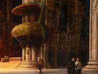 Ludwig mecklenburg (1820-1882), the interior of the cathedral of milan, 1853, oil on canvas, 145 x 105 cm. (57.09 x 41.34 in.), frame: 162 x 122 cm. (63.78 x 48.03 in.) - afbeelding 5 van  7