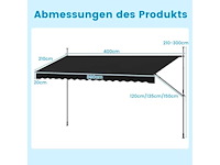 Luifel 400 cm - zwart - afbeelding 3 van  5