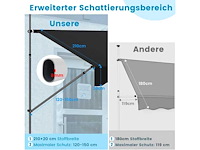 Luifel 400 cm - zwart - afbeelding 4 van  5