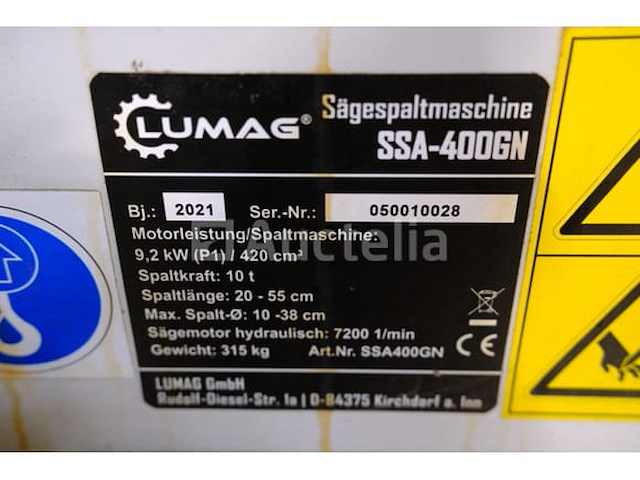 Lumag ssa-400gn trailer log splitter - afbeelding 5 van  17