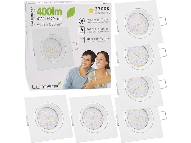 Lumare led inbouwspot (9 stuks) - afbeelding 1 van  1