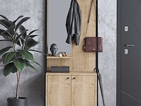 Lumi kapstok | 100% melamine | eiken, zwart - afbeelding 1 van  6
