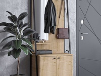 Lumi kapstok | 100% melamine | eiken, zwart - afbeelding 2 van  6