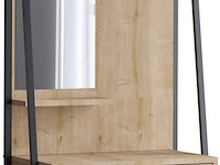 Lumi kapstok | 100% melamine | eiken, zwart - afbeelding 3 van  6