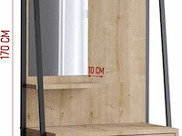 Lumi kapstok | 100% melamine | eiken, zwart - afbeelding 4 van  6