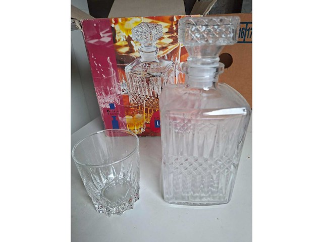 Luminarc bourbon whiskey set luminarc – defanter & 6 glazen bourbon service - afbeelding 2 van  2