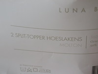 Luna bedding split-topper hoeslaken molton maat : 160x200 - afbeelding 3 van  3