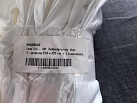 Luna bedding uni dekbedovertrek & 2 kussenslopen kleur : wit maat : 200x220 - afbeelding 2 van  2