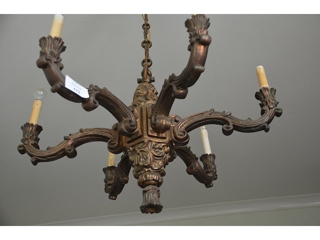 Luster 6 lichtpunten, olielamp - afbeelding 3 van  7