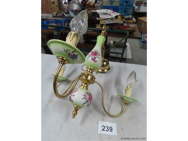 Lustertje porselein 3 lichtpunten - afbeelding 1 van  3