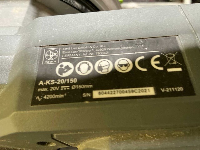 Lux-tools a-ks-20/150 cirkelzaagmachine - afbeelding 4 van  4