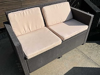Luxe 5-delige wicker loungeset voor tuin/terras – inclusief kussens & salontafel - afbeelding 2 van  15