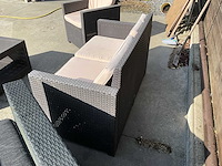 Luxe 5-delige wicker loungeset voor tuin/terras – inclusief kussens & salontafel - afbeelding 7 van  15