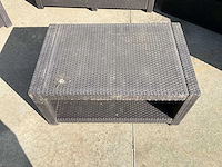 Luxe 5-delige wicker loungeset voor tuin/terras – inclusief kussens & salontafel - afbeelding 9 van  15