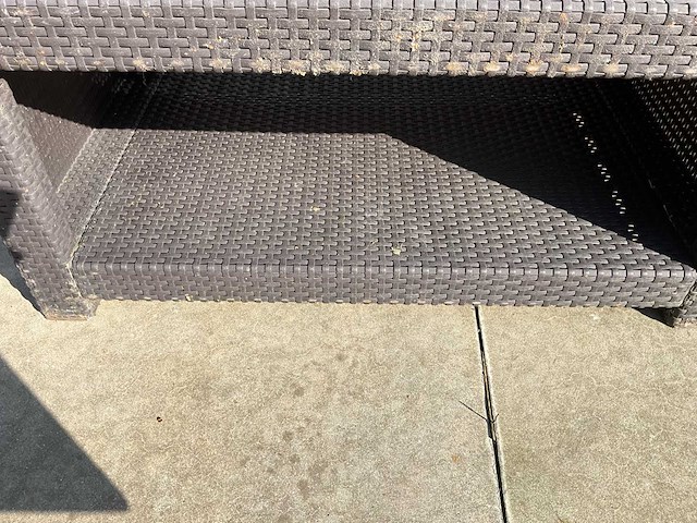 Luxe 5-delige wicker loungeset voor tuin/terras – inclusief kussens & salontafel - afbeelding 10 van  15
