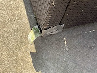 Luxe 5-delige wicker loungeset voor tuin/terras – inclusief kussens & salontafel - afbeelding 12 van  15