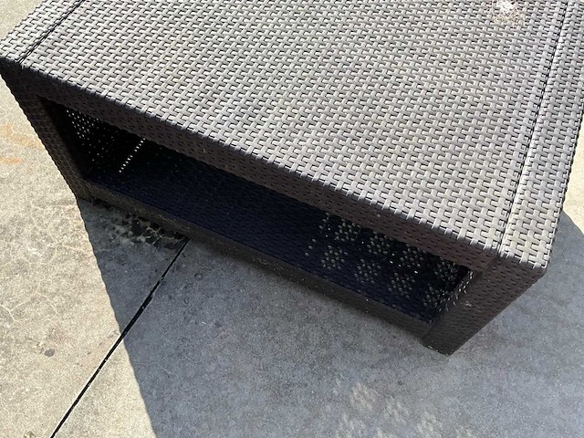 Luxe 5-delige wicker loungeset voor tuin/terras – inclusief kussens & salontafel - afbeelding 15 van  15