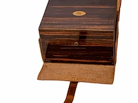 Luxe antieke edelhouten toiletkist / necessaire...