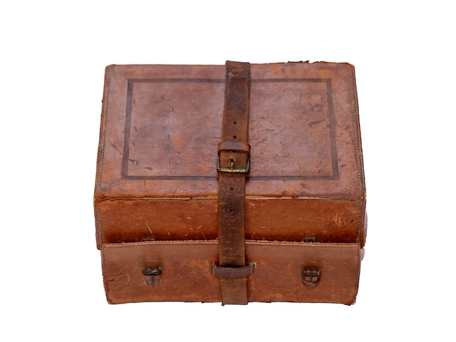 Luxe antieke edelhouten toiletkist / necessaire... - afbeelding 6 van  6