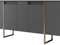 Luxe co console | 100% melamine | antraciet, goud - afbeelding 6 van  7