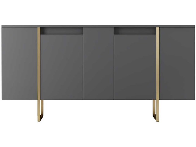Luxe co console | 100% melamine | antraciet, goud - afbeelding 7 van  7